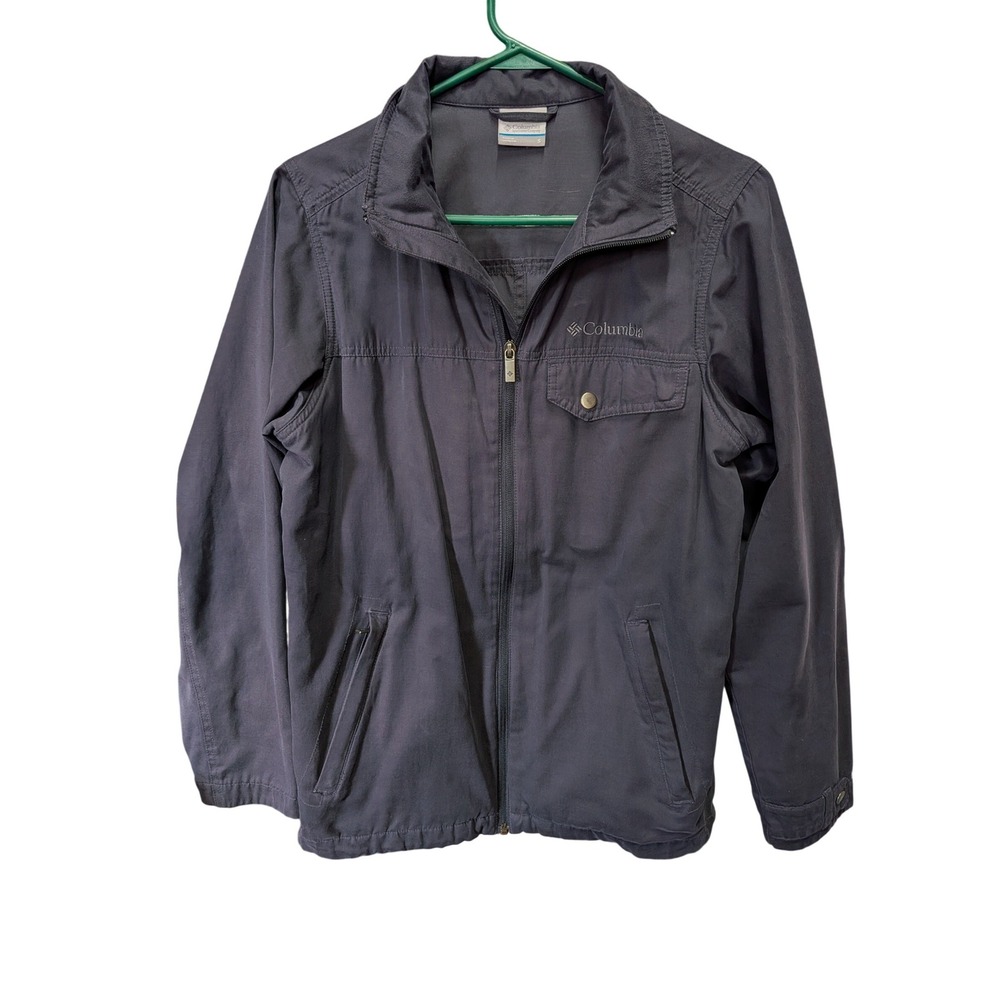Columbia Sportswear Mens Small Navy Blue Full Zip Lightweight Jacket‎ Outdoor